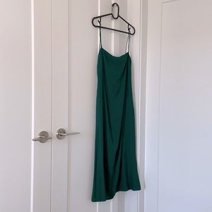 Reformation Finley Dress Emerald Color Size 0